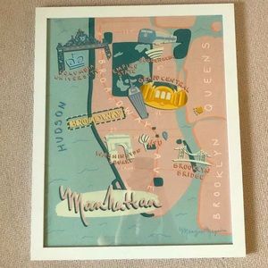 NYC poster with white frame